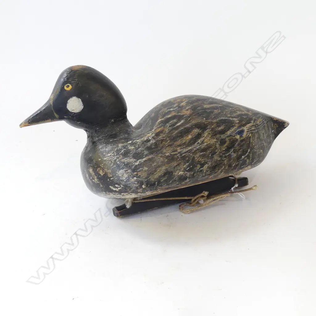 PAINTED WOODEN DUCK DECOY L.370mm Image 1++