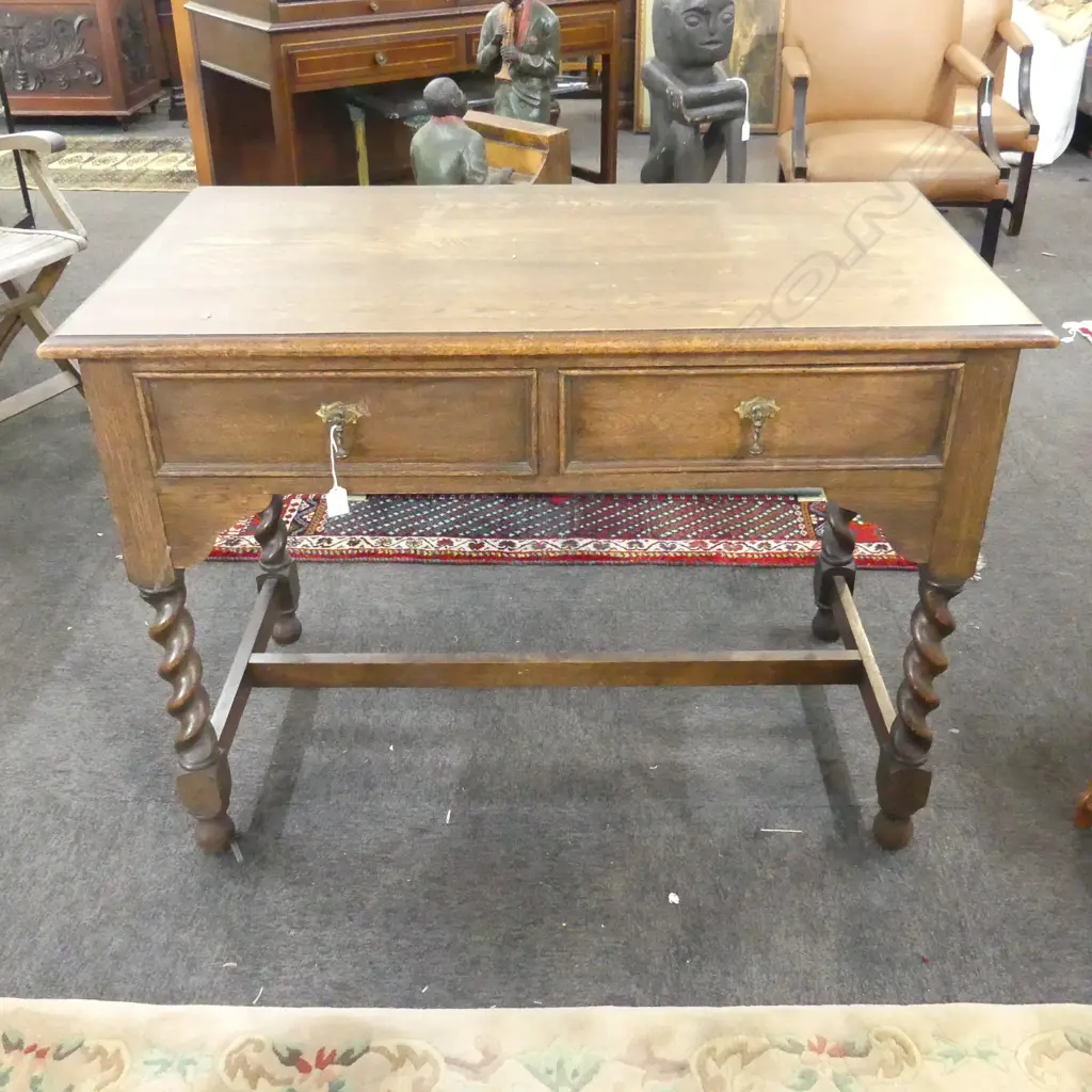 OAK BARLEY TWIST TABLE 1070x600x780mm Image 1++