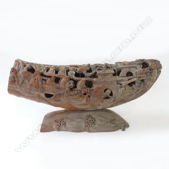 CHINESE BAMBOO ROOT CARVING W.545mm