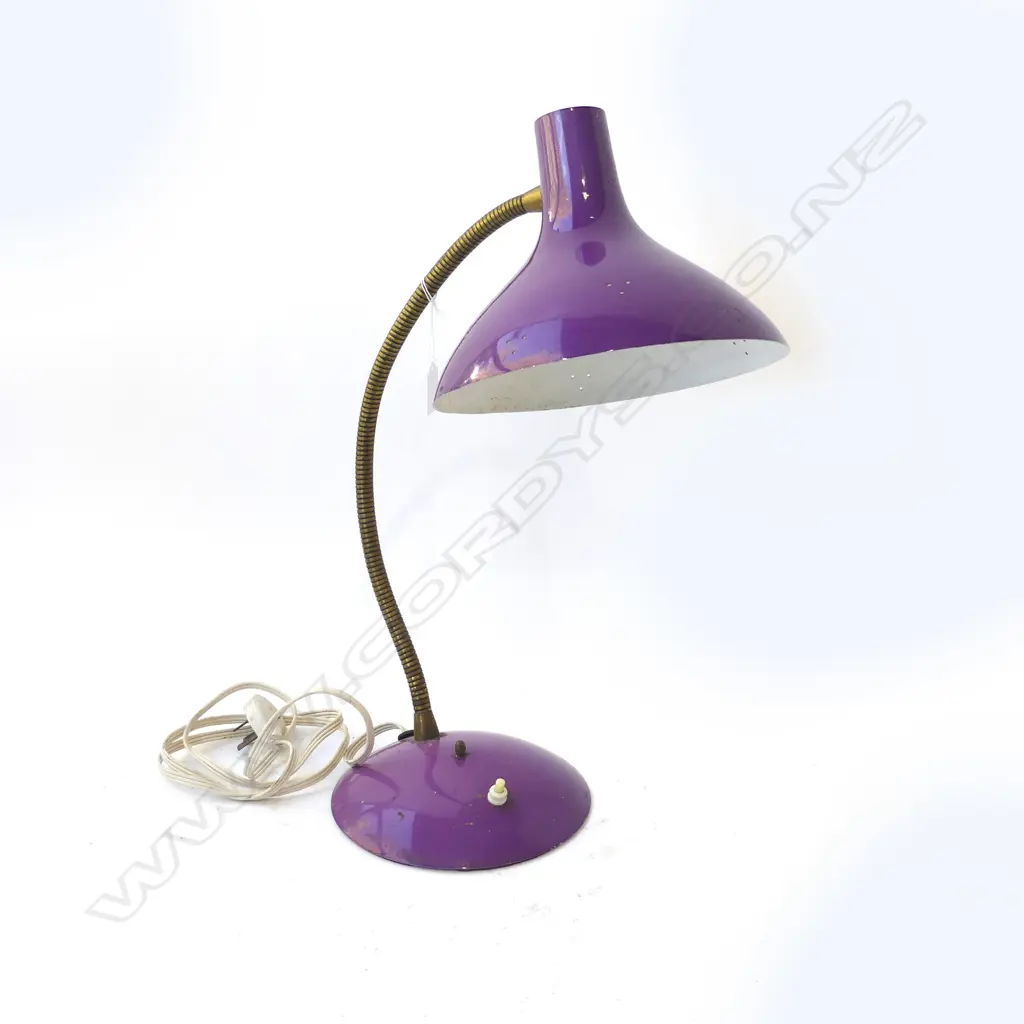 PURPLE GOOSENECK LAMP  Image 1++