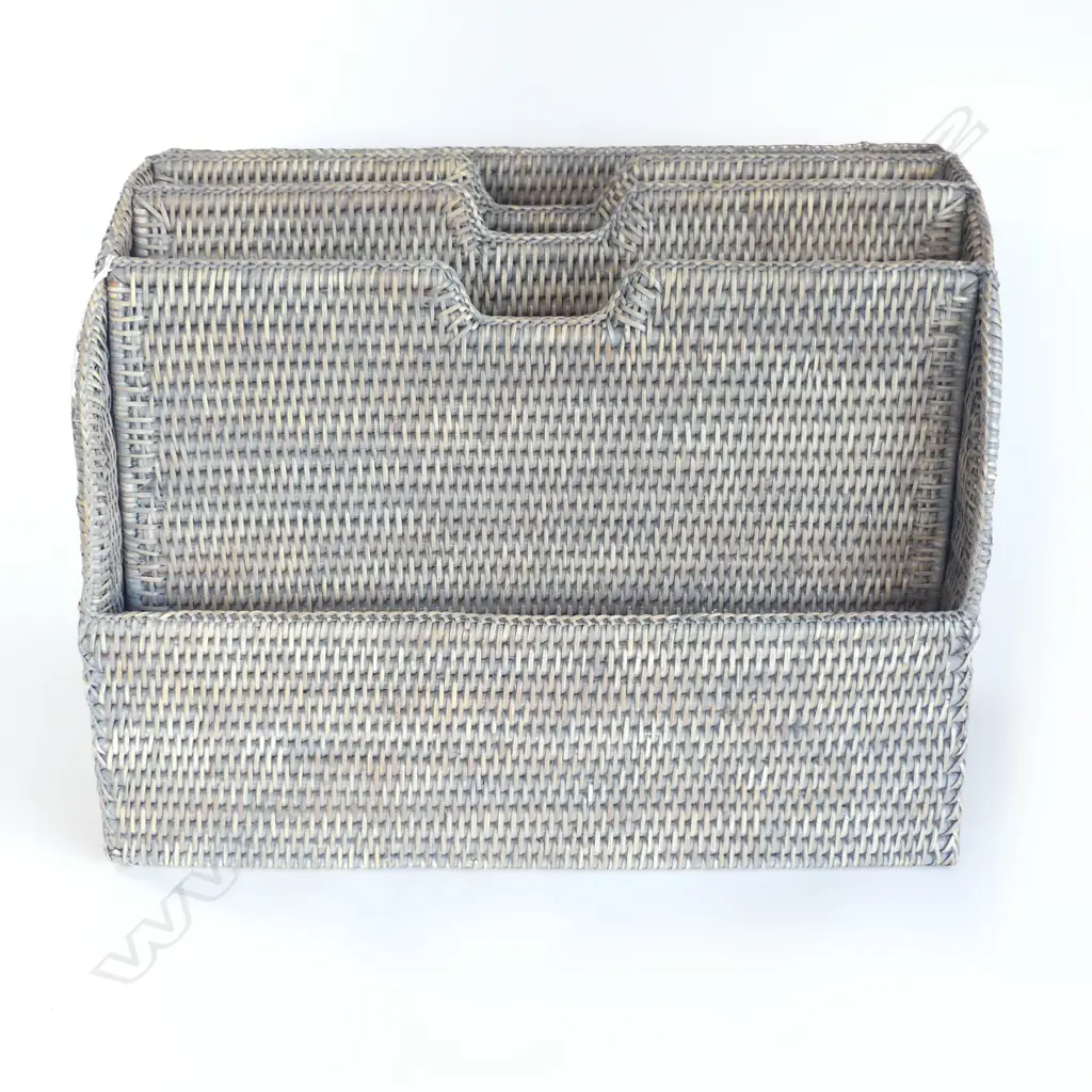 WOVEN CANE DESK ORGANISER 450x210x350mm Image 1++