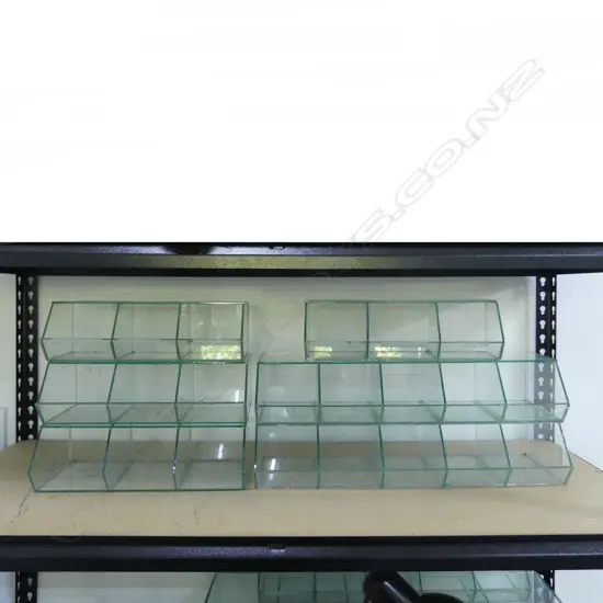 6 GLASS STORAGE BINS W.550mm