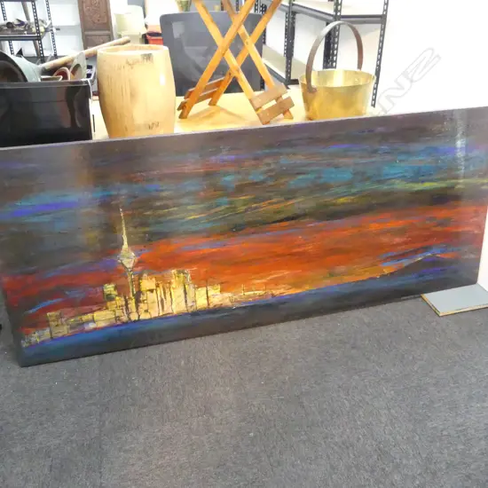 MATT DAVIDSON 'EXTERIOR CITY BLANKET SKY (AUCKLAND), ACRYLIC ON BOARD '06 810x1980mm