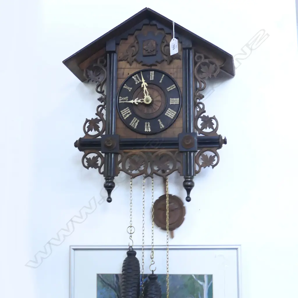 C1880 BAVARIAN BLACK FORREST CUCKOO CLOCK overhauled Image 1++