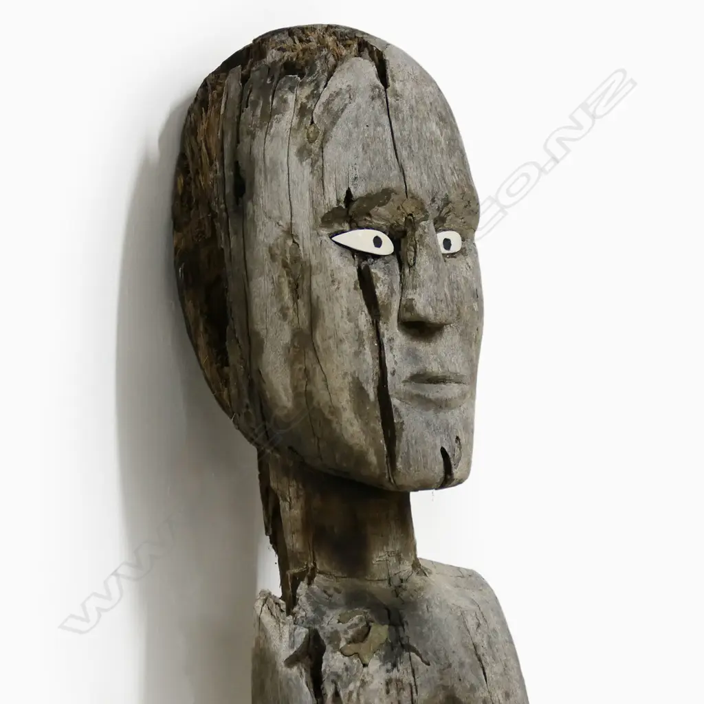 TALL CARVED WOODEN TRIBAL FIGURE H.1580mm Image 1++