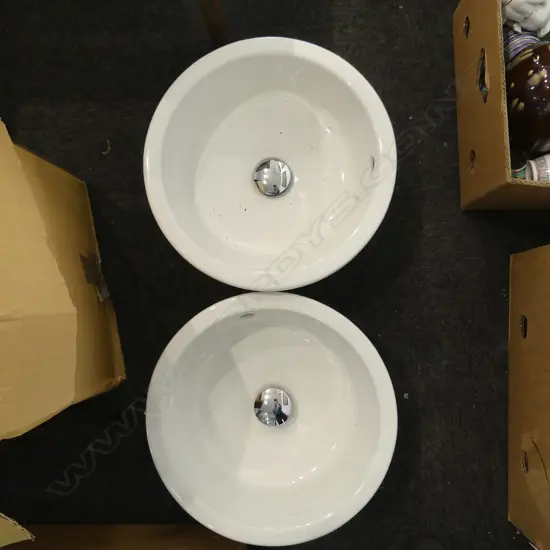 2 VILLEROY & BOCH BASINS $400 NEW 400mm dia