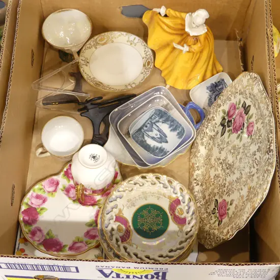 ASST. CHINA INCL. B&G, ROYAL COPENHAGEN, R/ALBERT TENNIS SET w. BUTTERFLY HANDLE, R/DOULTON 'KIRSY' NECK REPAIRED