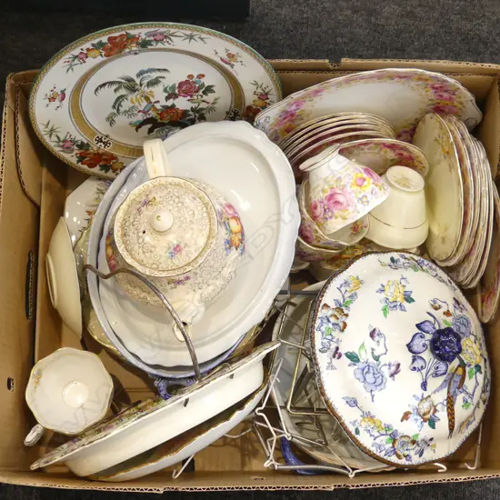 ASST. CHINA INCL. R/ALBERT SERENA PART TEA SET - FAULTED