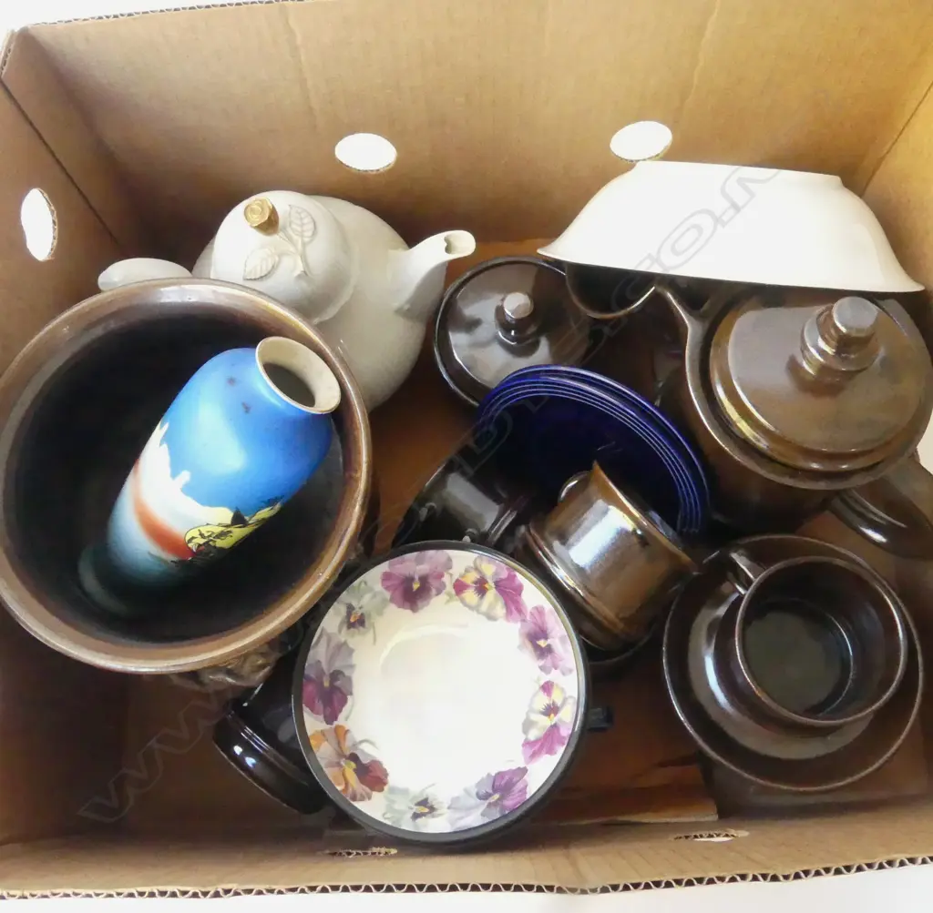 ASST. BROWN CHINA; COFFEE SET ETC Image 1++