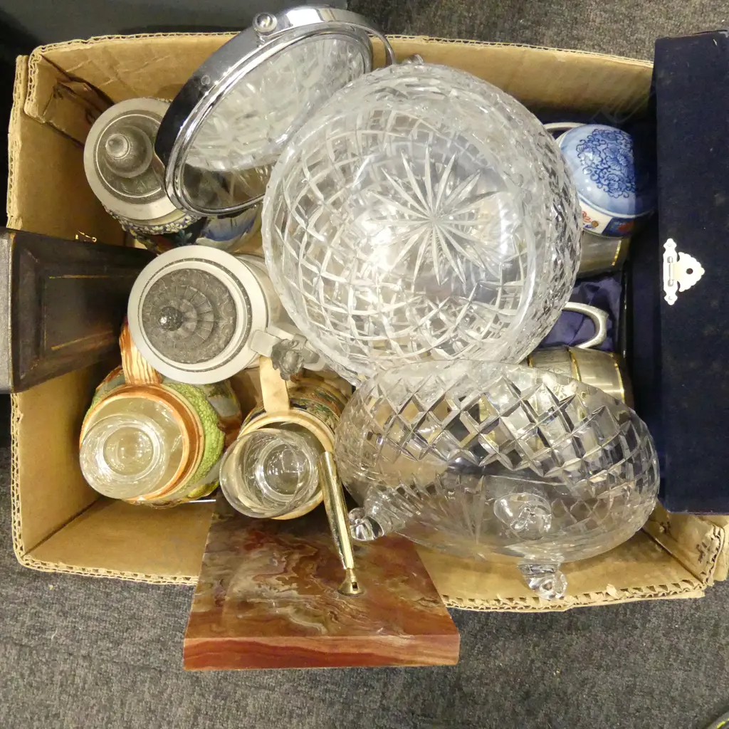 TANKARDS, CRYSTAL BOWLS, ETC Image 1++
