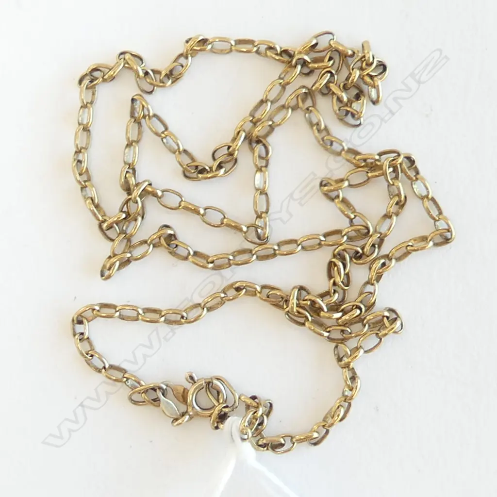 9ct YELLOW GOLD NECK CHAIN L.530mm 5gms Image 1++