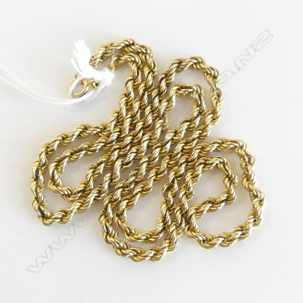 9ct YELLOW GOLD ROPE TWIST NECKCHAIN L.510mm 8.26gms Image 1++
