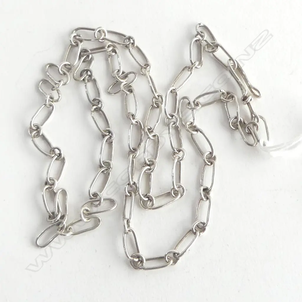 FINE SILVER HANDCRAFTED LINK CHAIN, 14gms Image 1++