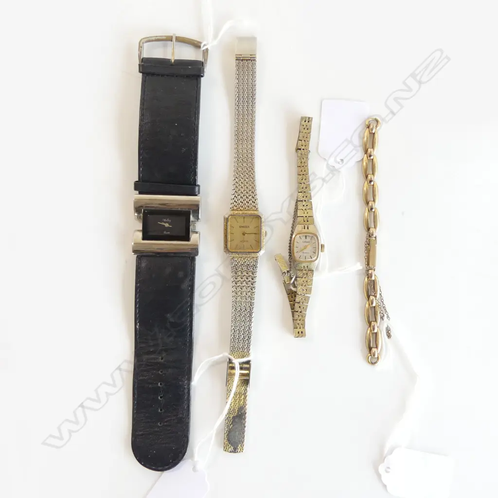 SWEDA QUARTZ & CITIZEN QUARTZ WATCH & WALLY LEATHER STRAP WATCH Image 1++