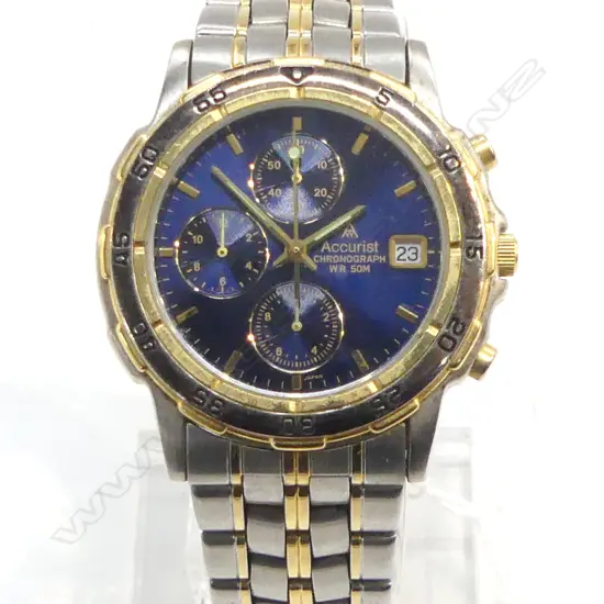 GENTS ACCURIST CHRONOGRAPH 50METER  WRIST WATCH