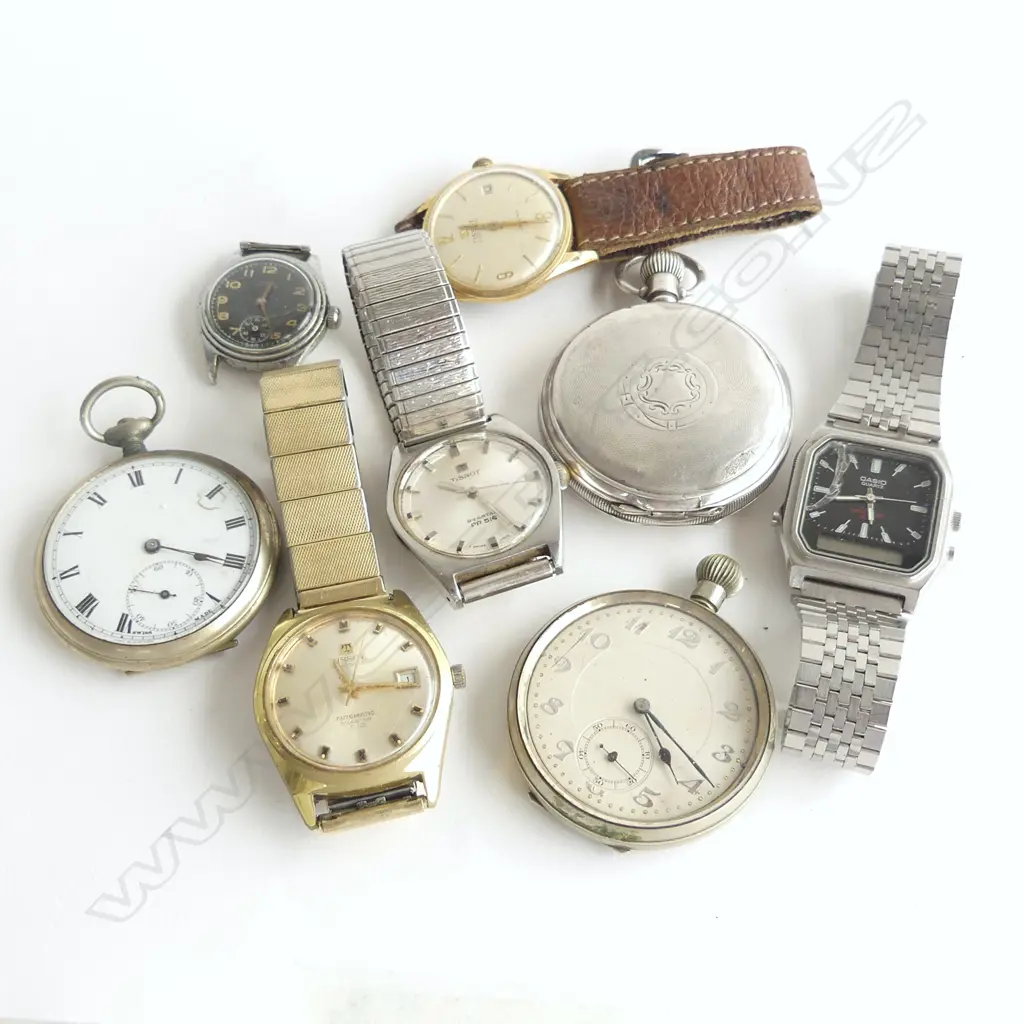 8 VINTAGE WRIST & POCKET WATCHES some faults Image 1++