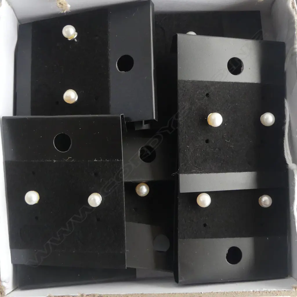 10 PRS SILVER & PEARL ERRINGS Image 1++