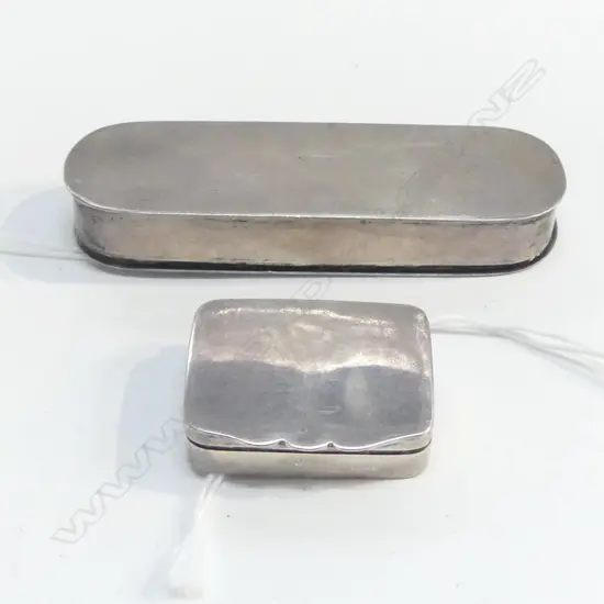 S/SILVER SNUFF BOX & S/SILVER PILL BOX 39G