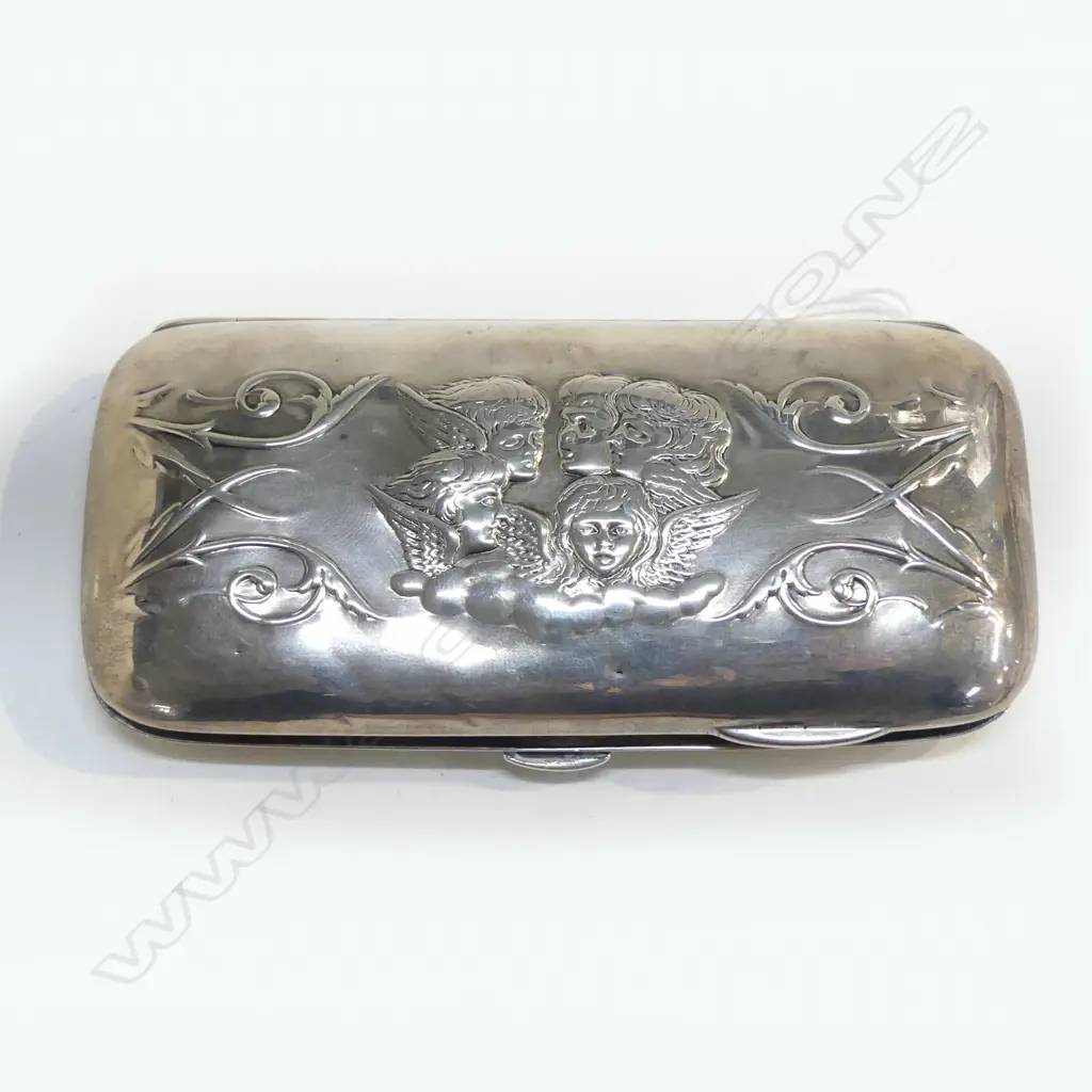 S/SILVER ANGEL COIN PURSE TOTAL WEIGHT 98G Image 1++