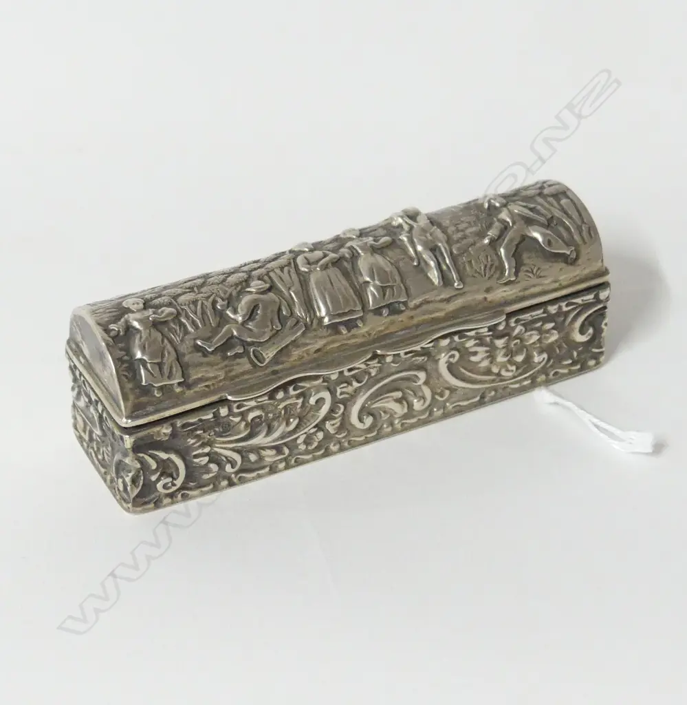 STG SILVER LIDDED CONTAINER W.95mm, B'HAM 1909 68gms Image 1++