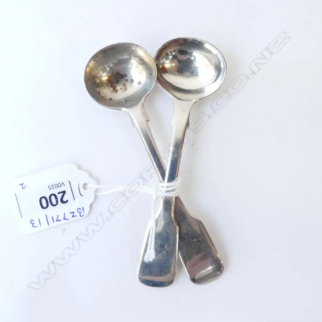 VICT S/SILVER SALT SPOON & GEO S/SILVER SALT SPOON 30G Image 1++