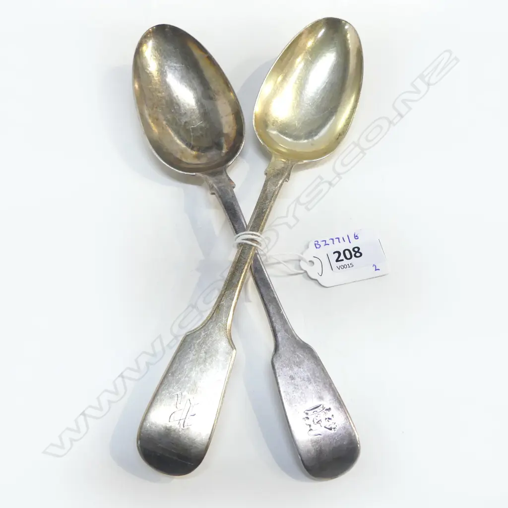 GEO S/SILVER SERVING SPOON & VICT S/SILVER SERVING SPOON 152G Image 1++