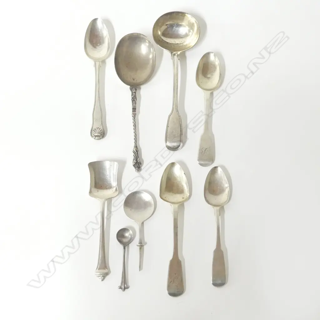 ASST. STG SILVER SPOONS ETC 267gms Image 1++