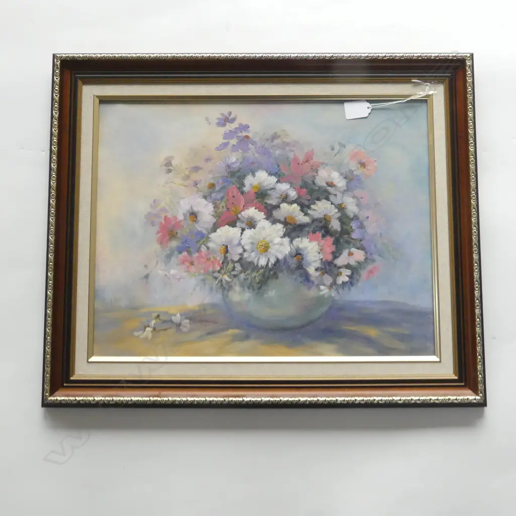 OIL ON BOARD STILLIFE SIGNED ES MCUTCHON H460MM W560MM Image 1++