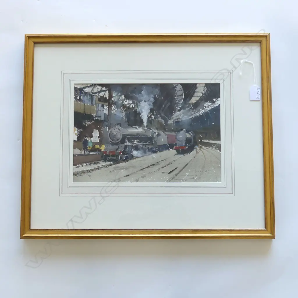 JOHN YARDLEY RI WATERCOLOUR. 'READY TO GO STREET STATION'. SIGNED 240X340mm Image 1++