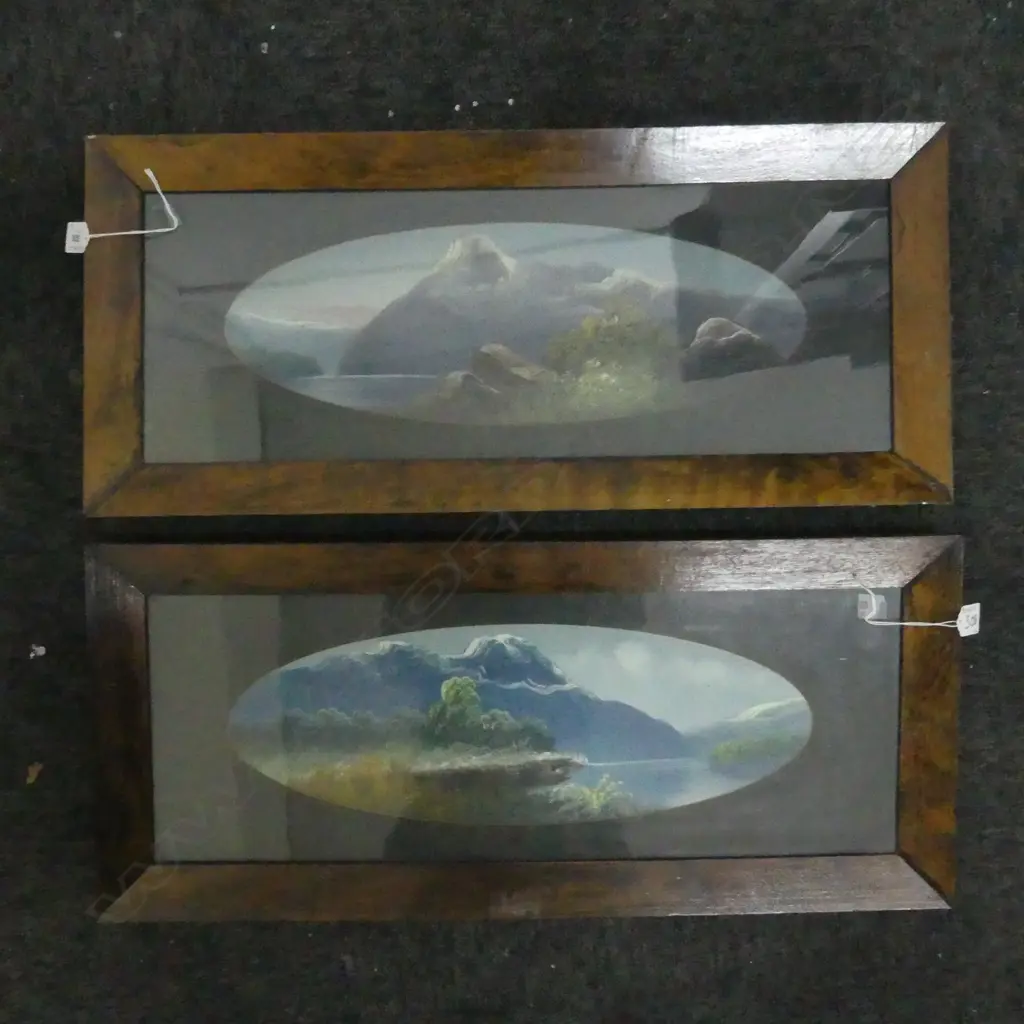 PAIR OF COLONIAL OILS, FLAMENCO ON REVERSE OF ONE PANEL,300 x 680mm Image 1++