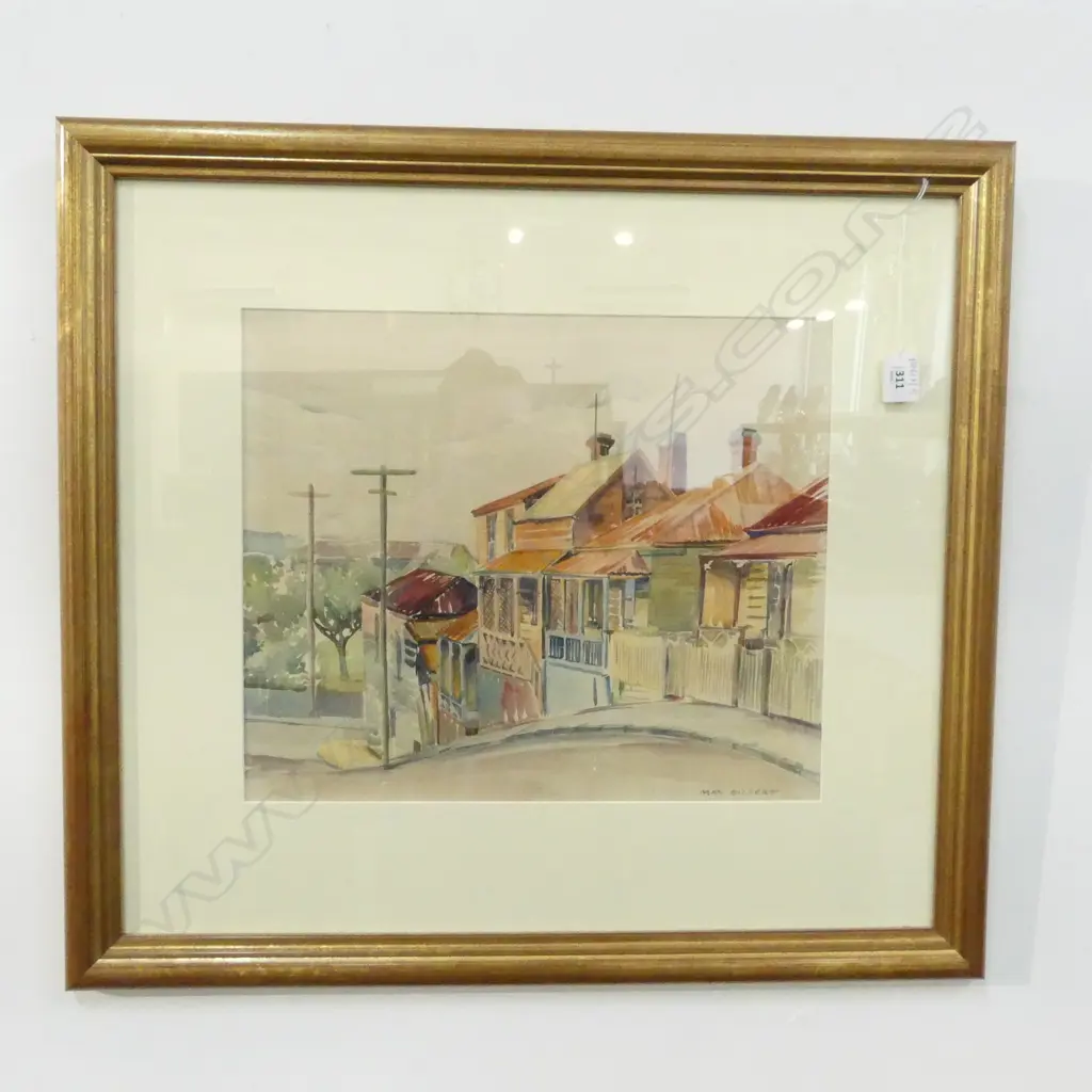 MAY GILBERT, PONSONBY STREET SCENE, WC 335x400mm Image 1++