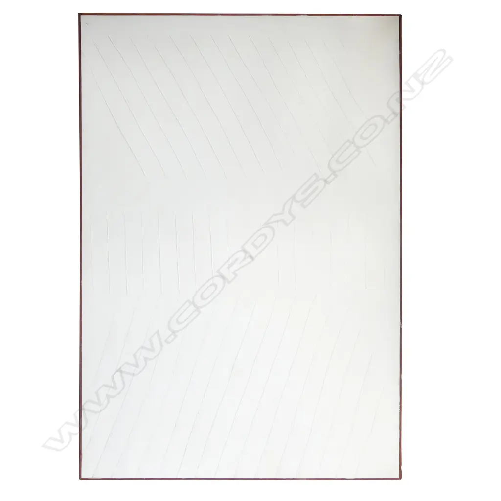 JON KELSY, LG WHITE ABSTRACT ON CANVAS 'PAINTING NO. 30' '73 915x1520mm Image 1++