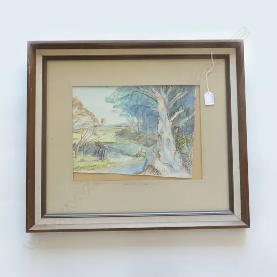 AUSTRAILIAN W/C RURAL SCENE SIGNED LC KELLY H500MM W570MM