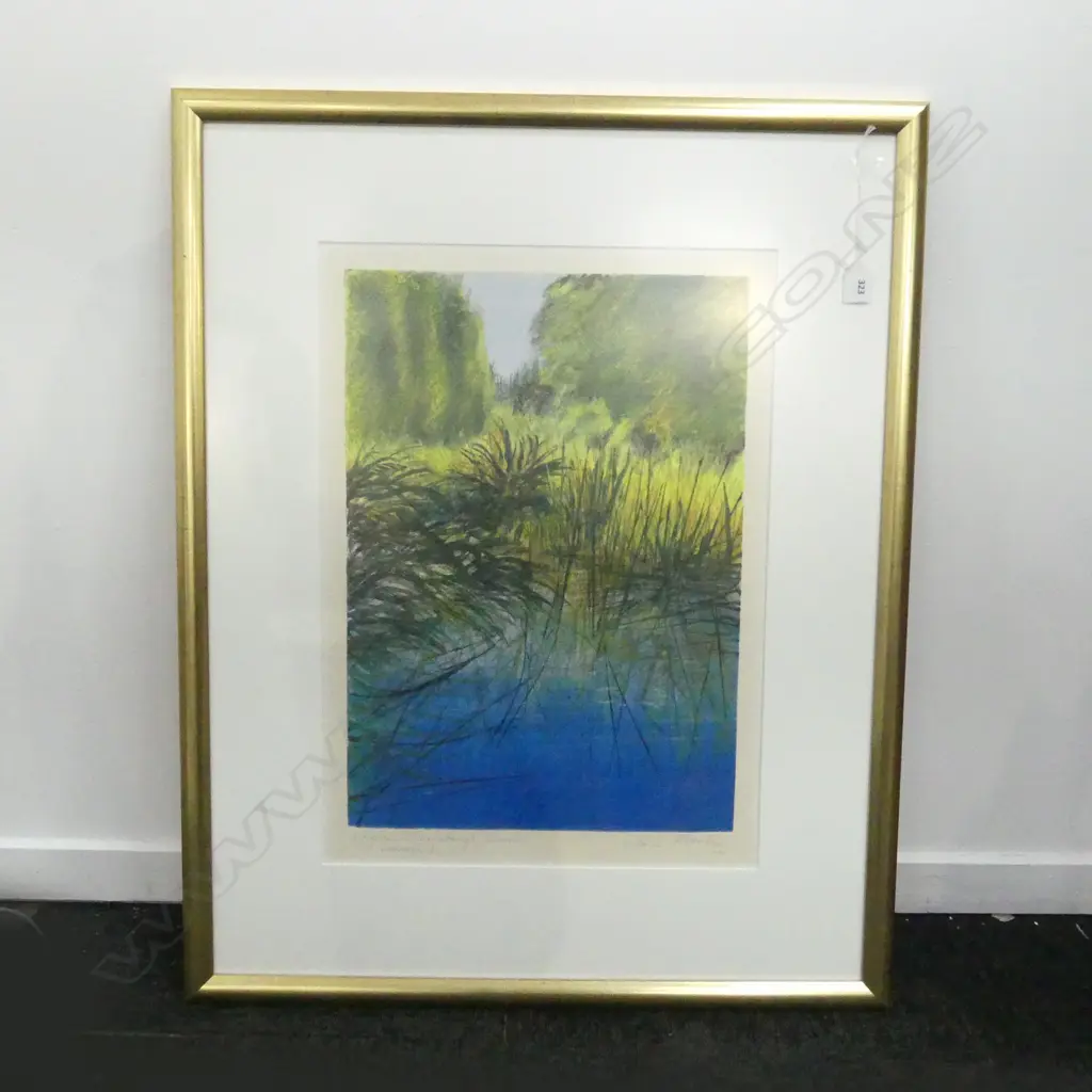 JUNE RITCHIE 'OHINETONGA SUMMER' MONOPRINT 1990 560x400mm Image 1++