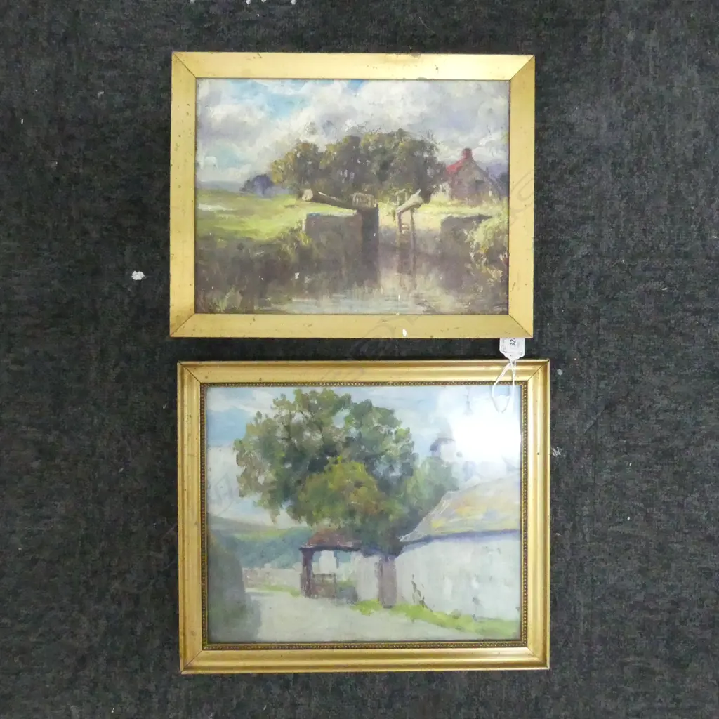 2 BENJAMIN GEORGE HEAD (1841-1918) OIL LANDSCAPES 220x290mm Image 1++