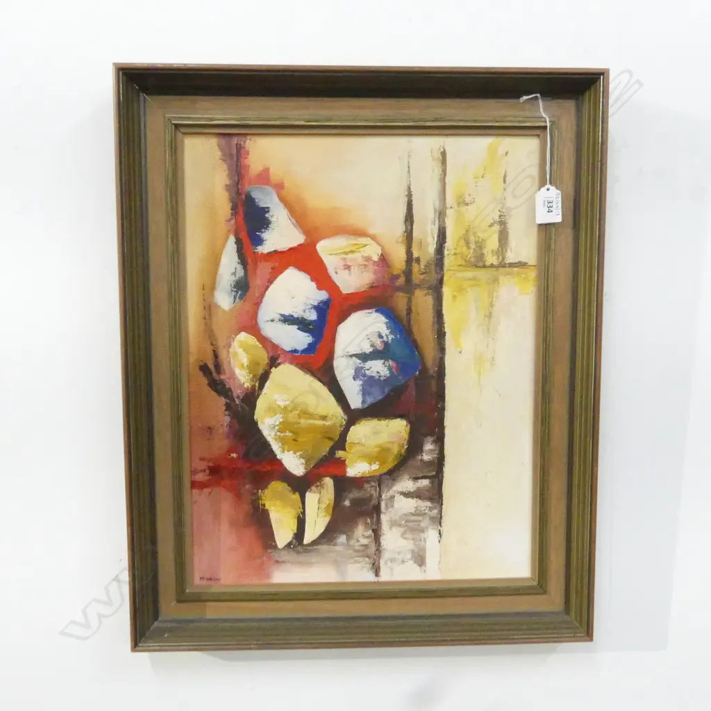 ABSTRACT, OIL ON BOARD,SIGNED, 530 x 460mm Image 1++