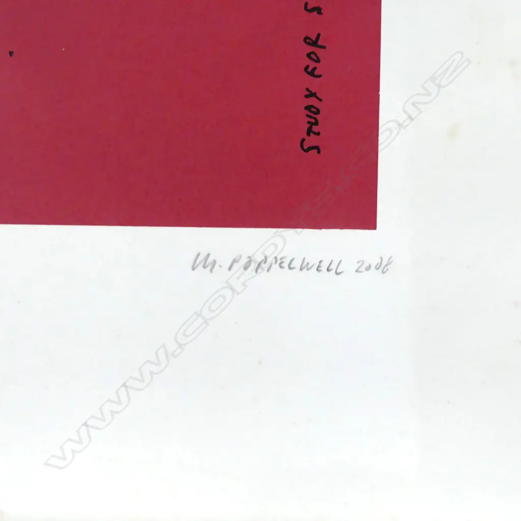MARTIN POPPELWELL 'STUDY FOR A SHAFT' SCREENPRINT 2008, 3/20 495x700mm UNFRAMED Image 1++