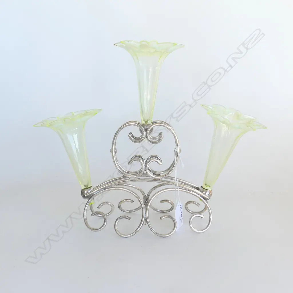 VASELINE GLASS EPERGNE H.240mm Image 1++