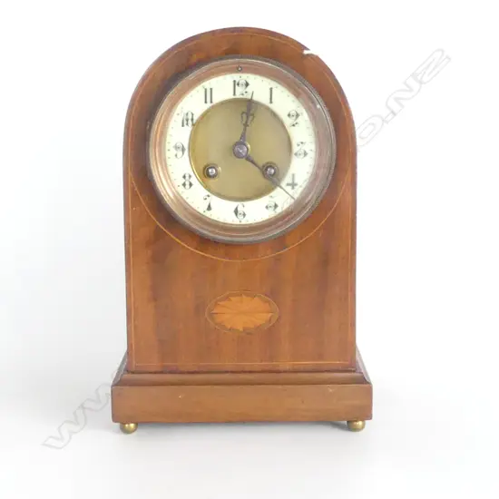 EDWARDIAN SHERATON STYLE MANTLE CLOCK H265MM