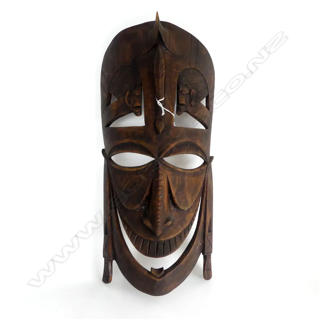 CARVED WOODEN TRIBAL MASK H.520mm Image 1++