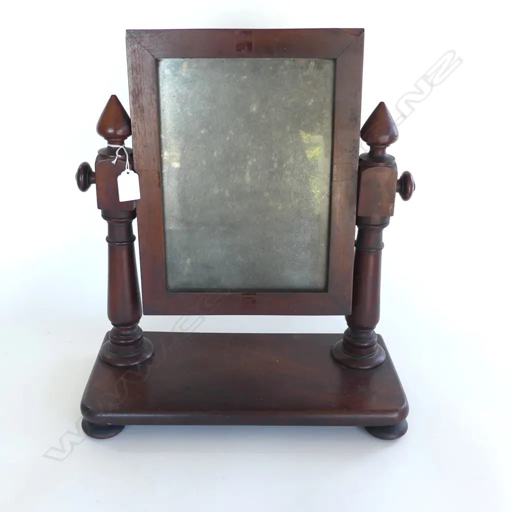 VICTORIAN MAHOGANY TOILET MIRROR H.440mm Image 1++