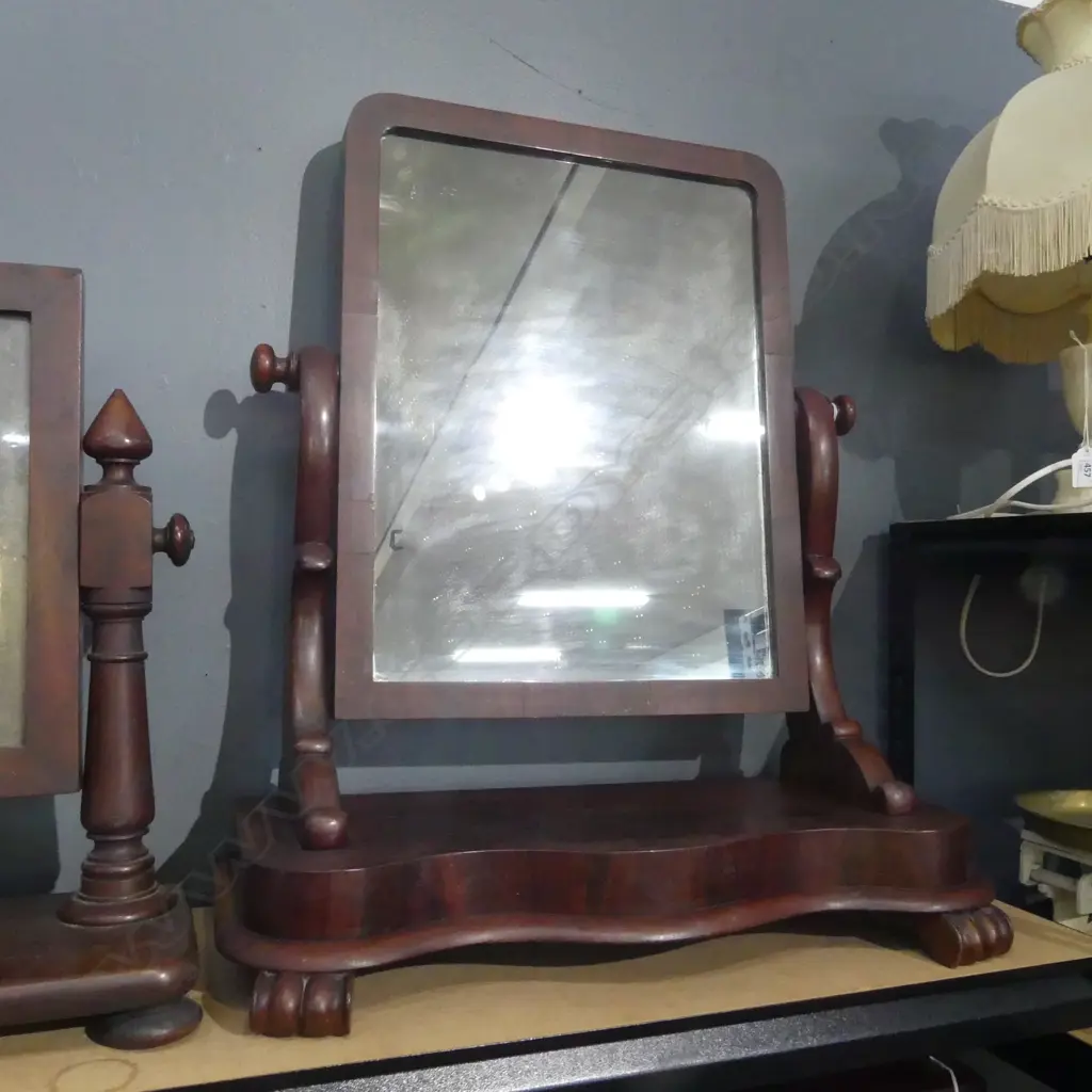 VICTORIAN MAHOGANY TOILET MIRROR H.660mm Image 1++