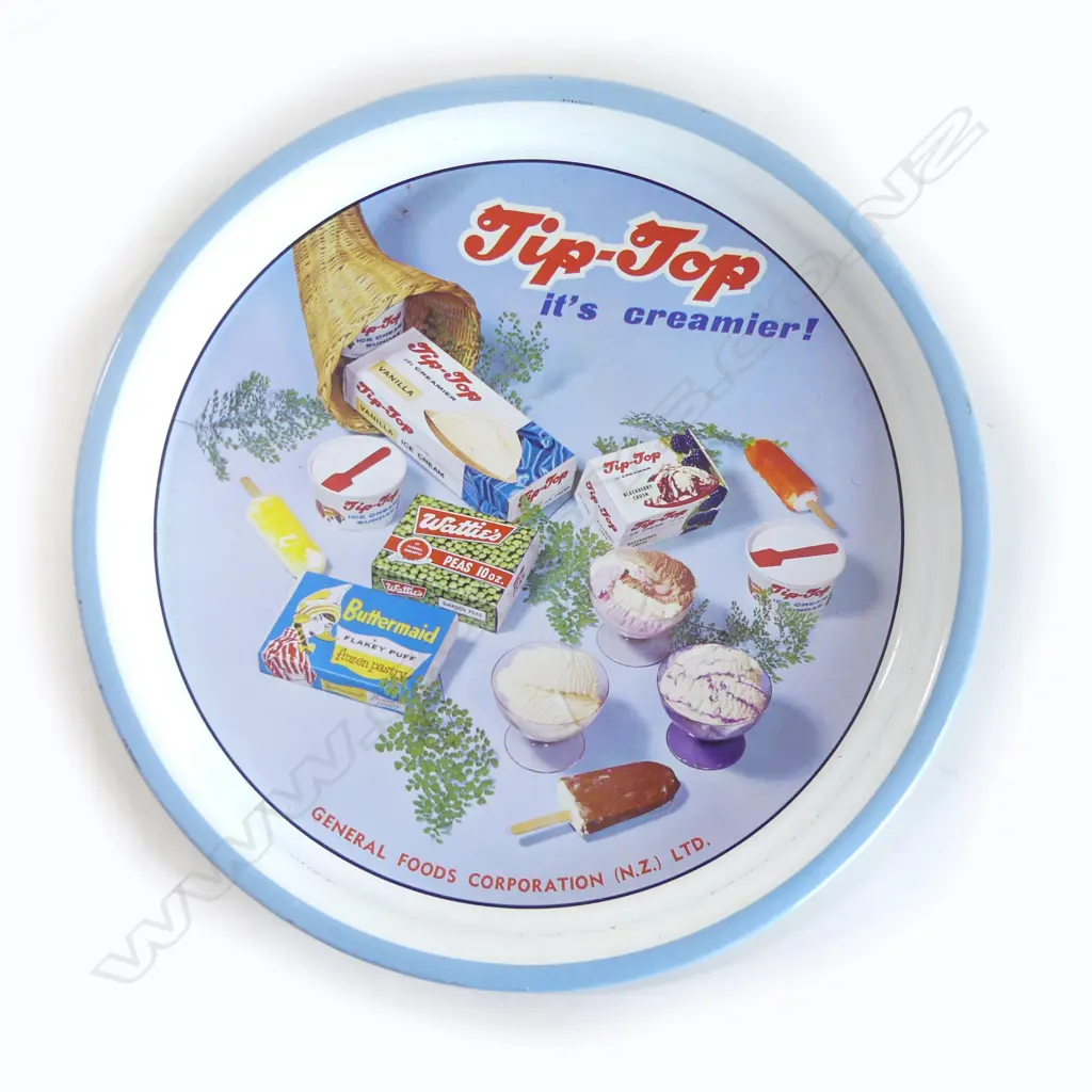 VINTAGE TIP TOP ICECREAM TRAY 300mm dia Image 1++