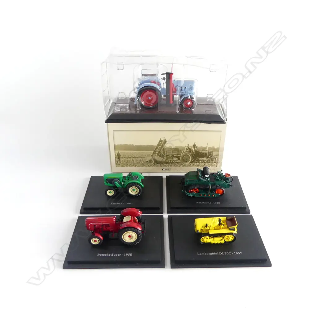 SMALL BOX 4 DIE CAST TRACTORS & ONE MINT & BOXED Image 1++