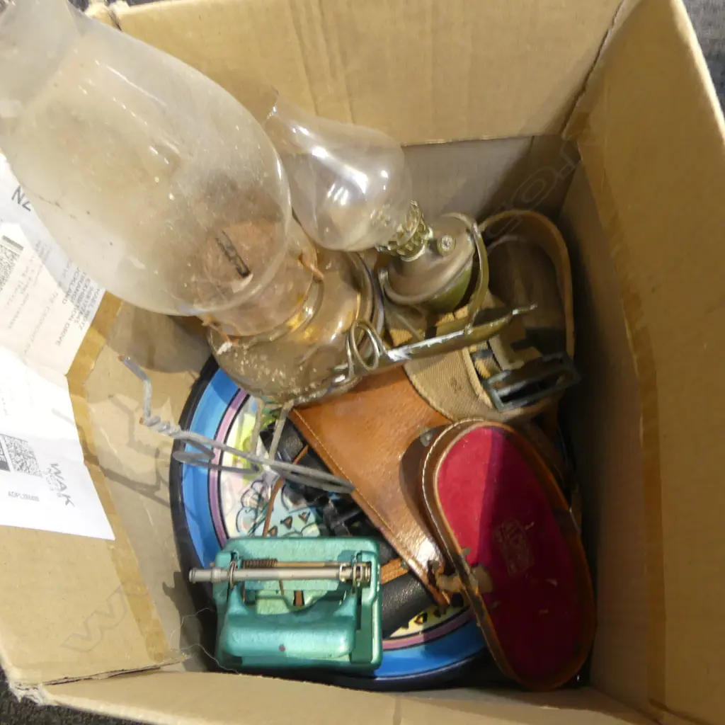 2 KERO LANTERNS, NZ POTTERY BOWL 280mm dia, BINOCULARS, ETC Image 1++