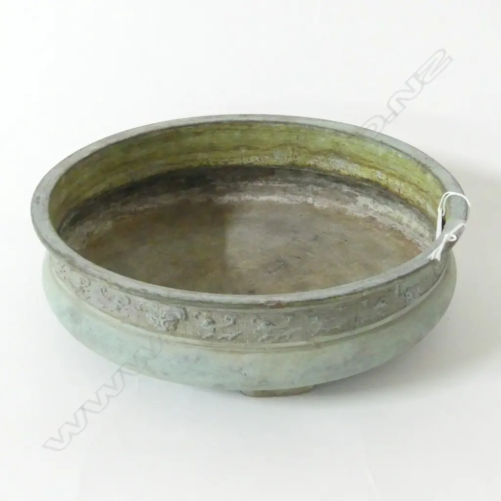 CHINESE BRONZE LOW BOWL DIA 240MM Image 1++