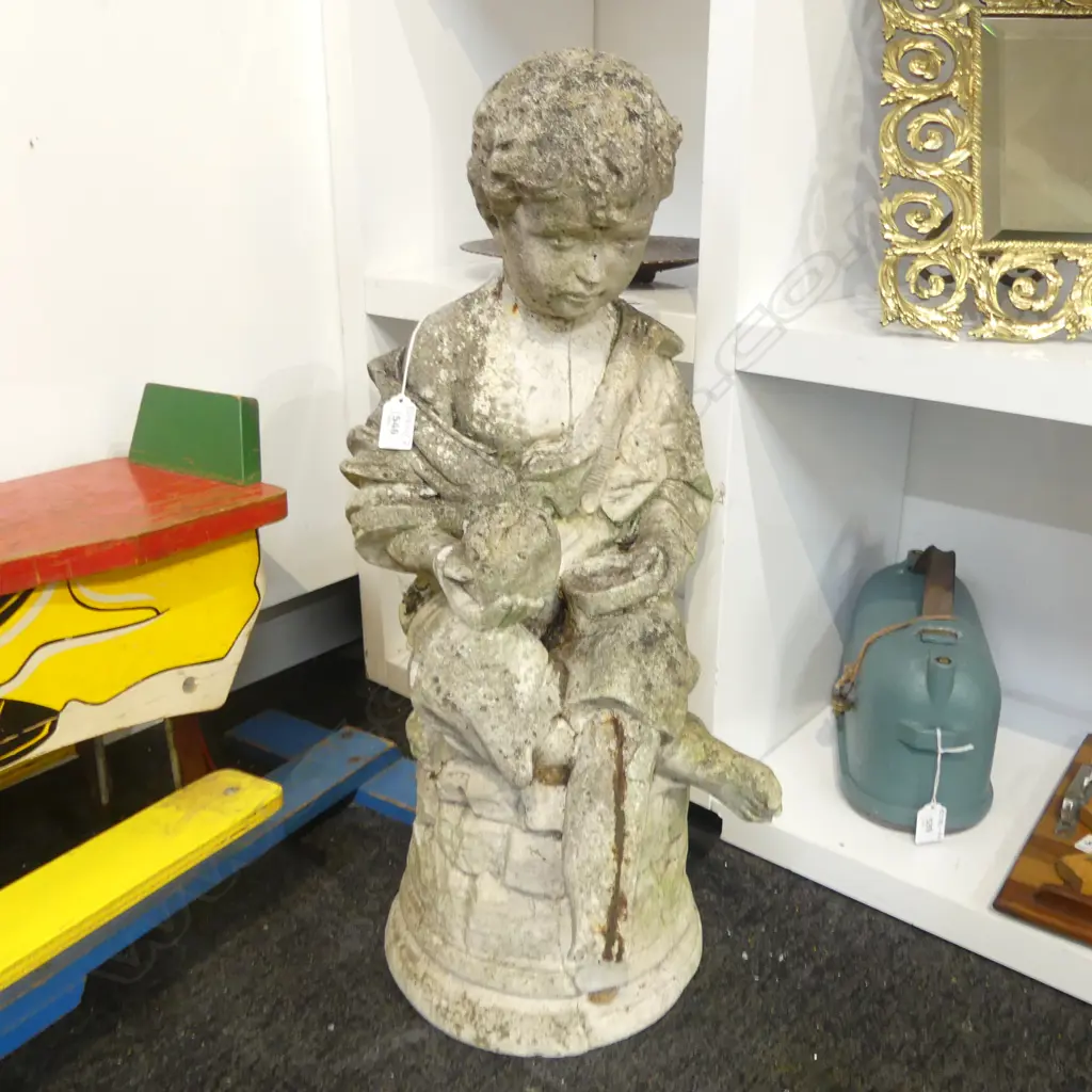 CONCRETE GARDEN BOY, FAULTS H.610mm Image 1++