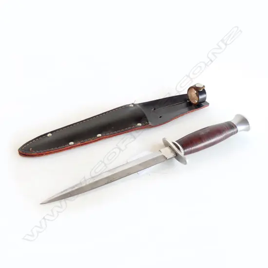 WILLIAM RODGERS 'I CUT MY WAY' KNIFE & SCABBARD L.270mm