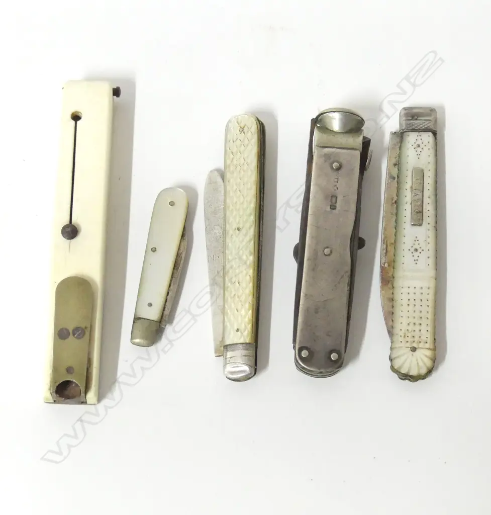 3 STG & MoP POCKET KNIVES + STG & IVORY MULTI TOOLS Image 1++