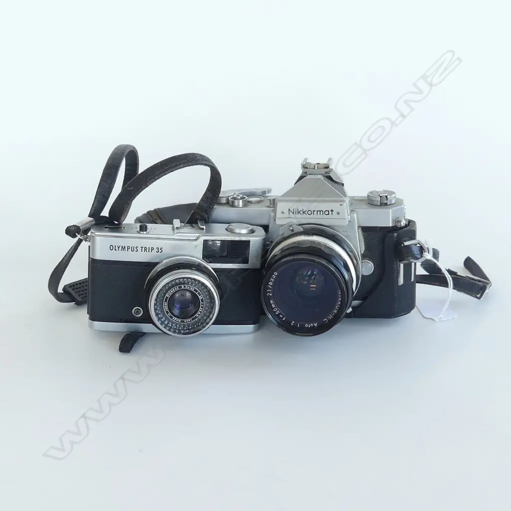 2 CAMERAS: NIKKON & OLYMPUS TRIP 35 Image 1++